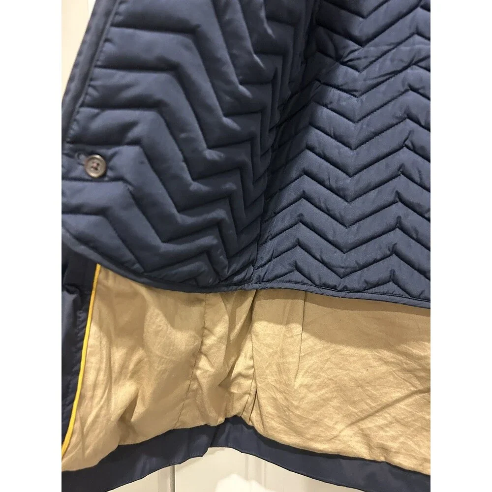 Timberland Women HyVent Waterproof 2 in 1 Trench Coat Blue Small Quilted Liner